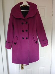 Purple medium length coat size M/L 12