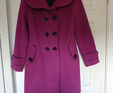 Purple medium length coat size M/L 12