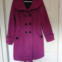 Purple medium length coat size M/L 12