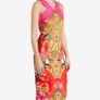 Ted Baker Valeena Paisley Toucan midi Dress Bright Pink UK 10 Image 2