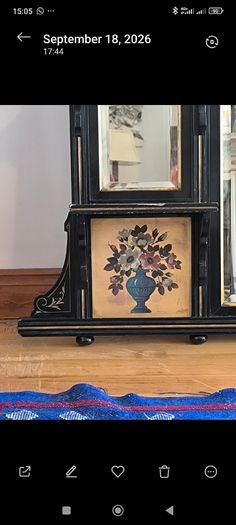 1886 Victorian Aesthetic Movement Ebonised & Gilt Overmantel Mirror