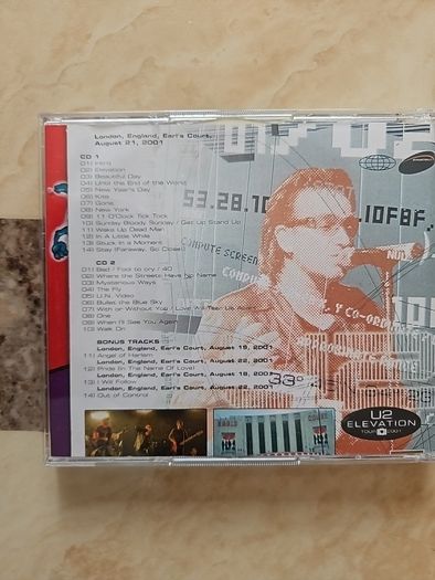 U2  2x CDr - Elevation tour 2001 Earl's Court London