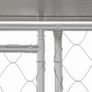 Dog Cage with Roof Silver 200 x 200 x 258 cm Steel and PE Image 9