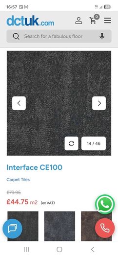 Brand New Carpet Tiles. 45 Sq metres.