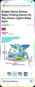 bright stars finding nemo ocean lights baby gym