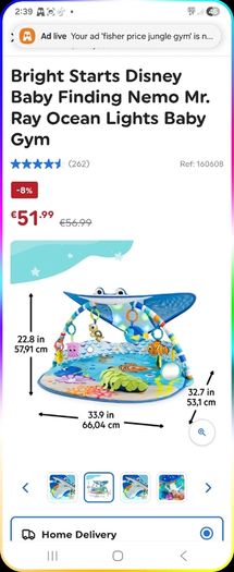 bright stars finding nemo ocean lights baby gym