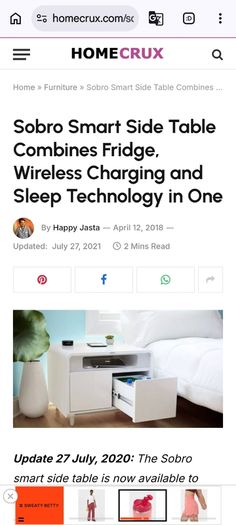 Sobro smart bedside table