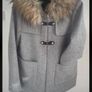 jacket Zara grey wool hooded jacket with fur medium Image 5