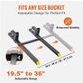 Pallet Forks, 907.2 kg Clamp on Pallet Forks, 109.2 cm Total Length Tractor Bucket Forks with Adjustable Stabilizer Bar, Heavy Duty Pallet Forks Image 2