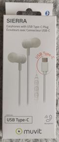 USB C Headphones  Volume Control & Microphone for Mobile Phone