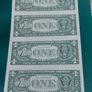 Usa 4X Sheet of  1 Dollar  1993 Series A   In Uncirculated Condition Image 4