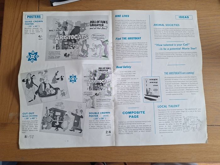 Walt Disneys The Aristocats Press Campaign Book