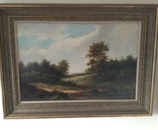 Art - Antique Oil on Canvas 19th Cent. ( R. Percy) ( Reduced)