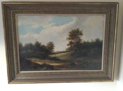 Art - Antique Oil on Canvas 19th Cent. ( R. Percy) ( Reduced)