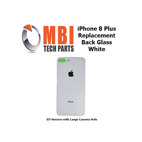 iPhone 8 Plus Replacement Back Glass Door Cover with Adhesive White