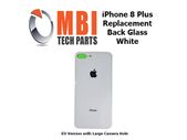 iPhone 8 Plus Replacement Back Glass Door Cover with Adhesive White