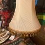 Large tall table lamp vintage 1960s brass onyx marble brown Image 3