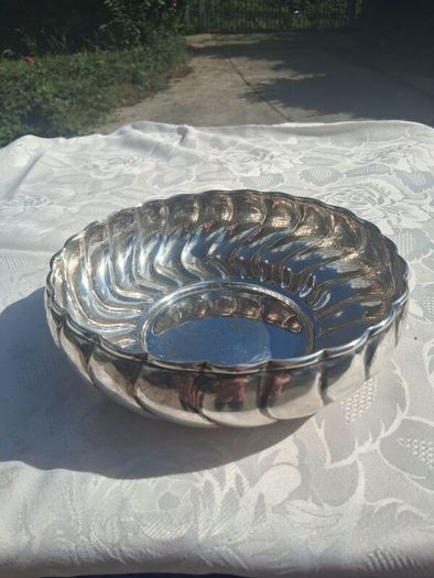 Sterling Silver Wave Bowl (7 Inches 241 grams)