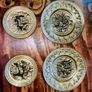 Set of 4 1960s brass wall plates Image 2