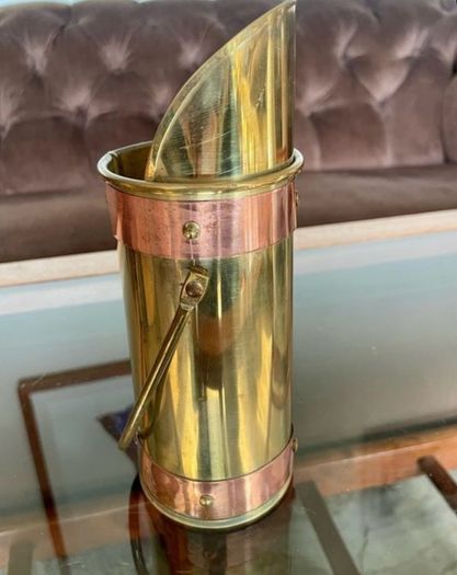 Old Dutch Design Brass Copper Long Match Stick Holder