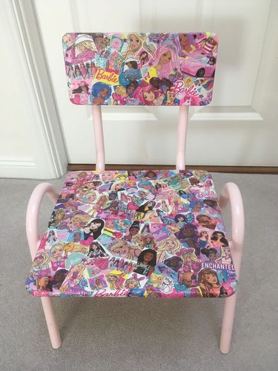 Barbie chair decoupage