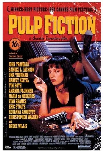 Pulp Fiction - Uma On Bed  Poster