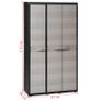 Garden Storage Cabinet with 4 Shelves Black and Grey Image 3
