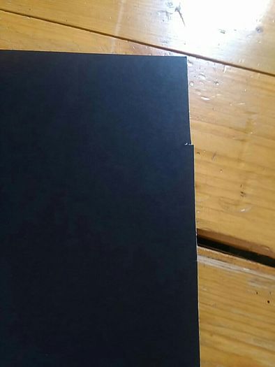 Large black (ivory black) cardboard sheet - 76cm x 59cm