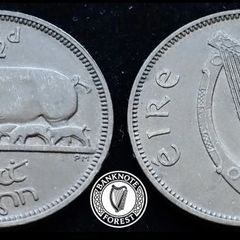 Ireland 1946 | Irish 1/2d | Irish Half Penny | Sow | KM.10