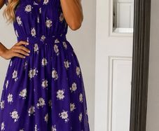 Anna Sui Purple Silk Dress