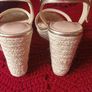 Primark Ladies Gold Espadrille Wedge sandals  Size 8/42 Brand new Image 4