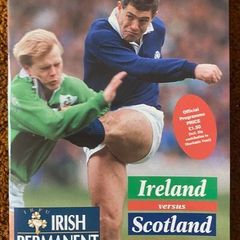 Very Rare 1994 Ireland v Scotland - Five Nations Championship Programme
