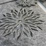 ONLY GREY Placemats and Coaster Flames Aster Flower Felt Table Mats Set of 8 Image 2