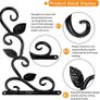 Hanging Basket Bracket 2 Pcs Plant Hooks, Hanging Basket Brackets Outdoor Metal Garden Hanging Hook Wall Plant Hanger Brackets for Hanging Plants Lanterns Bird Feeders Fence (Black) Image 4
