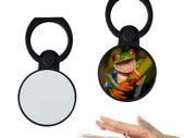 Personalised Round phone ring holder - Black