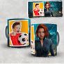 Selfie with Superheroes Gift Novelty Mug Image 2