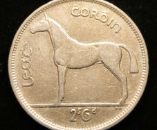 #781 - Ireland - 1939 - Half Crown - Silver - KM.16