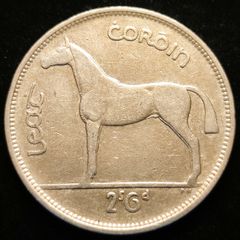 #781 - Ireland - 1939 - Half Crown - Silver - KM.16