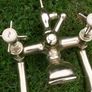 Vintage Gold Color Brass Bathroom Bath Tub Mixer Tap Hand Shower Image 3