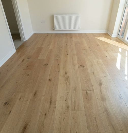 Laminated wood floor fitting