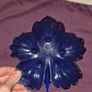 Vintage Cobalt Blue Leaf Dish Image 2