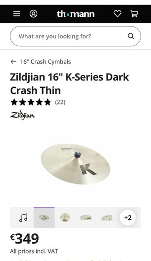Zildjian k crash cymbals