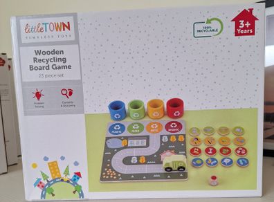 Little Town Wooden Recycling Board Game