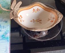Vintage dragonfly  dish