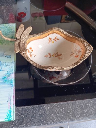 Vintage dragonfly  dish
