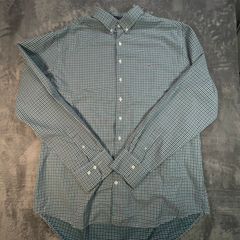 GANT Tech Prep Check Long Sleeve Regular Fit Cotton Shirt Size 2XL - Teal\Blue