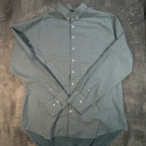 GANT Tech Prep Check Long Sleeve Regular Fit Cotton Shirt Size 2XL - Teal\Blue