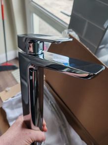 Muro Tall basin mixer tap in chrome