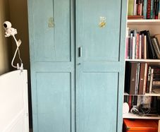 Vintage Painted Pine Wardrobe Storage Press