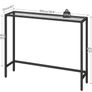Tempered Glass Sofa Table, Slim Hallway Table, 100 x 22 x 80 cm, Modern Display Glass Console Table, for Living Room Image 4